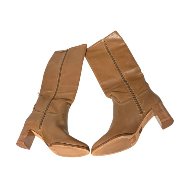 Alexandre Birman Brown Leather Heeled Knee High Boots Women Size EU 41 - Picture 12 of 12